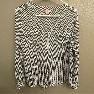 Black and White Blouse